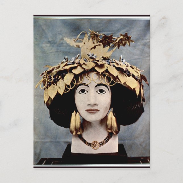 Carte Postale Coiffure sumérienne portée par la reine Shub-ad (Devant)