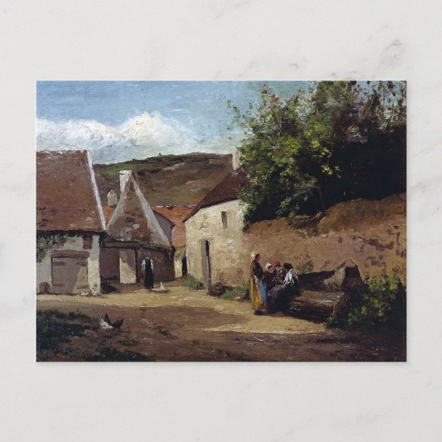 Carte Postale Coin du village par Camille Pissarro (Devant)