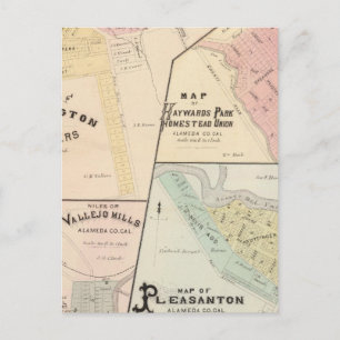 Carte Postale Coins de lavage, Haywards Park, Niles, Pleasanton