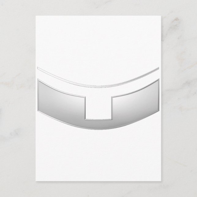 Carte Postale Col blanc de prêtre ou de ministre en argent 3D (Devant)