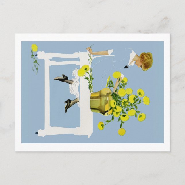 Carte Postale Coles Phillips Fadeaway Chrysanthèmes (Devant)