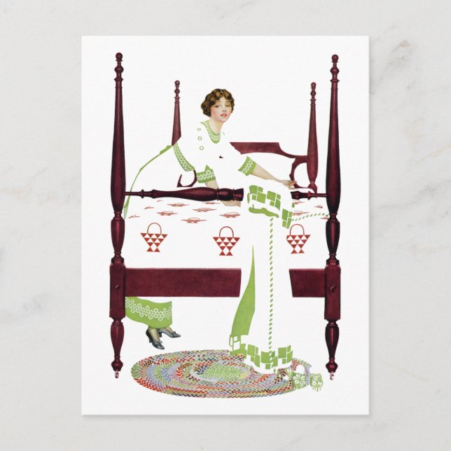 Carte Postale Coles Phillips femme et quatre affiches et courtep (Devant)