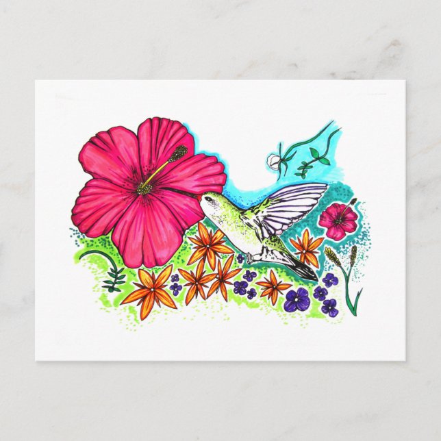 Carte Postale Colibri (Devant)