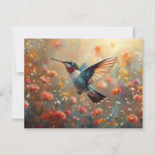 Carte Postale Colibri à gorge rubis