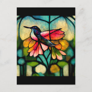 Carte Postale Colibri en verre