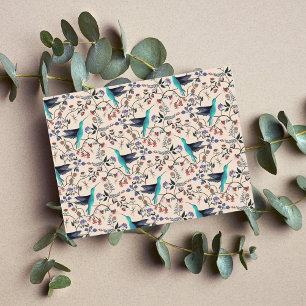 Carte Postale Colibri & Libellule de style William Morris