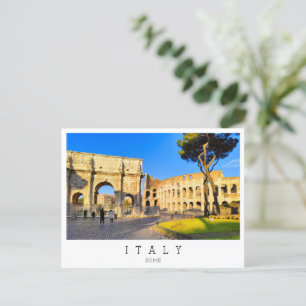 Carte Postale Colisée et Arc de Constantin, Rome, Italie