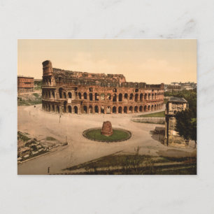 Carte Postale Colisée et Meta Sudans, Rome, Italie