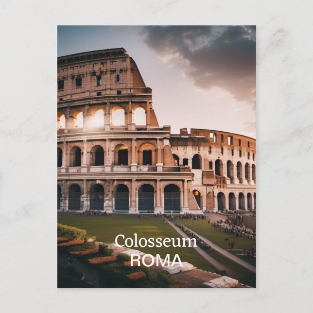 Carte Postale Colisée : La Merveille majestueuse de Rome (Devant)