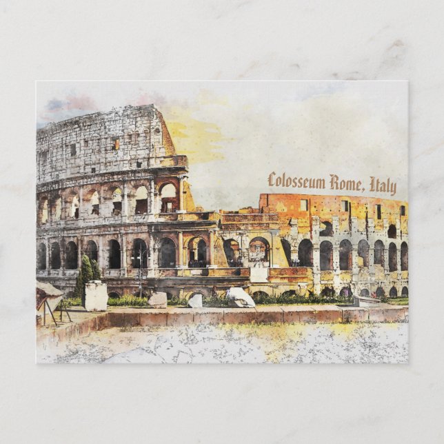 Carte Postale Colisée Rome, Italie (Devant)