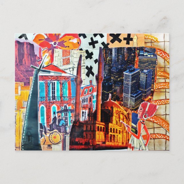 Carte Postale Collage (Devant)