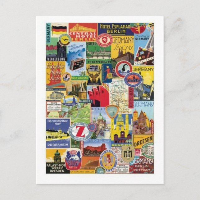 Carte Postale Collage Allemagne (Devant)
