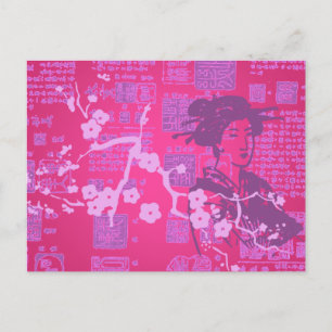 Carte Postale Collage asiatique vintage