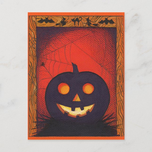 Carte postale Collage Citrouille Halloween (Devant)