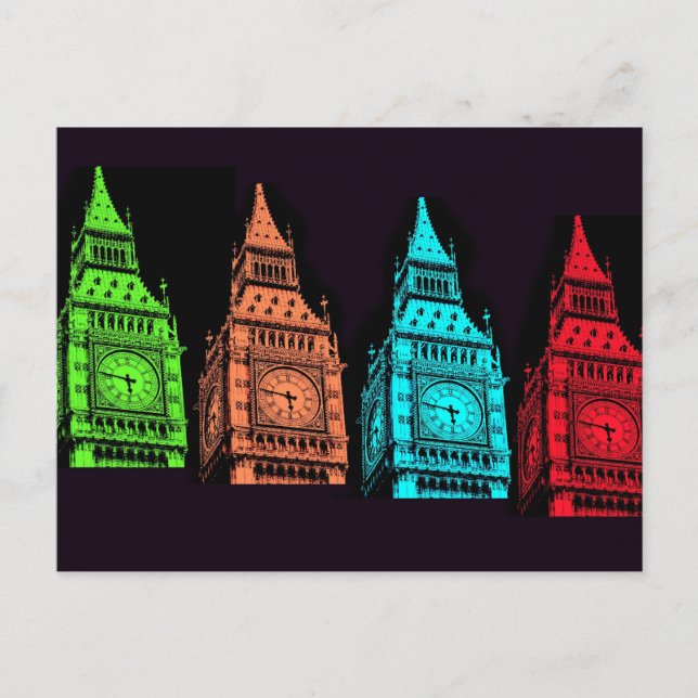 Carte Postale Collage de Big Ben (Devant)