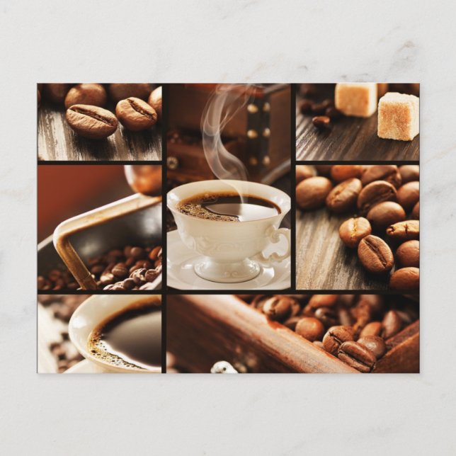 Carte Postale Collage de café (Devant)
