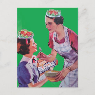 Carte Postale Collage de chapeaux de salade ridicules