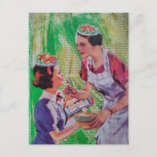 Carte Postale Collage de chapeaux de salade ridicules