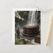 Collage de gâteau au chocolat d'art surréaliste