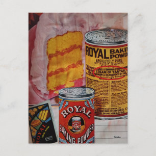 Carte Postale Collage de gâteau délicieux et de levure chimique