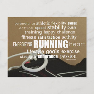 Carte Postale Collage de motivation pour coureurs