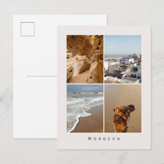 Carte Postale Collage de photos de voyage au Maroc (Côtes sablon