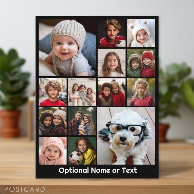 Carte Postale Collage de photos Instagram - Jusqu'à 14 photos en (Personalized Photo Postcard)