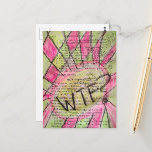 Carte Postale Collage de techniques mixtes de livre pour enfants