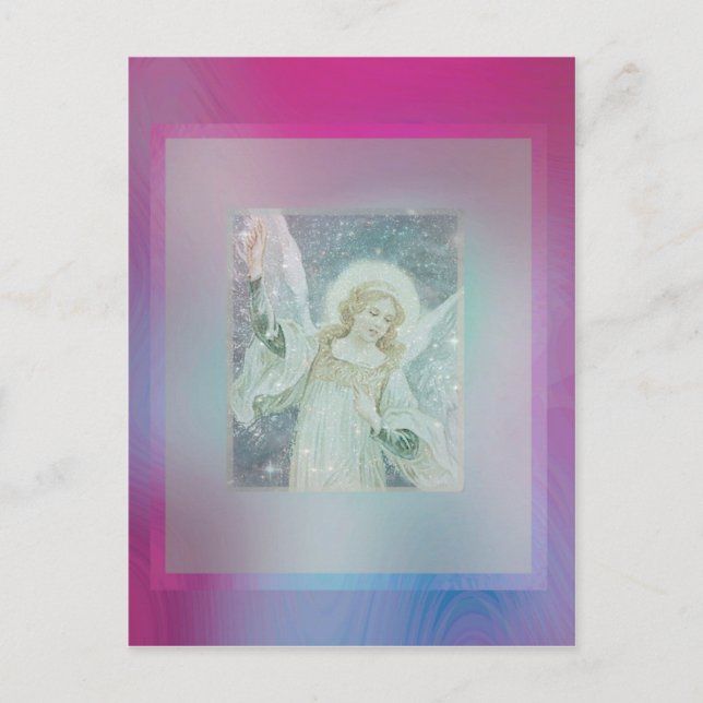 Carte Postale Collage du gardien Angel par Amelia Carrie (Devant)