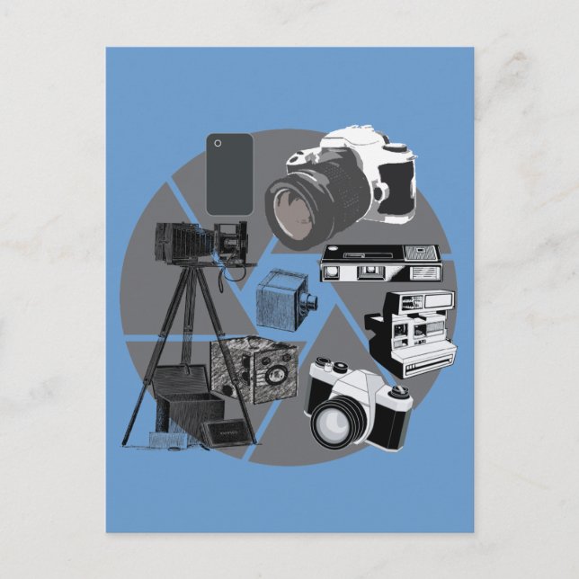 Carte Postale Collage du temps de l'appareil photo (Devant)