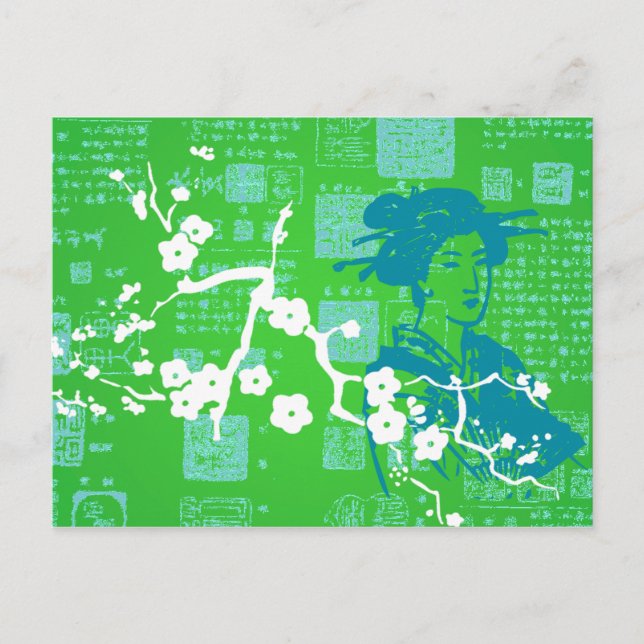 Carte Postale Collage en Asie vintage (Devant)