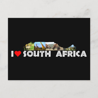 Carte Postale Collage faunique de la montagne de la Table