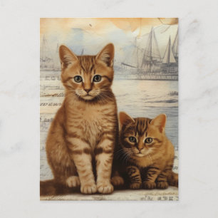 Carte Postale Collage Ginger Kitten