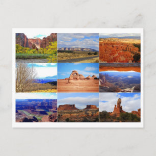 Carte postale Collage Icône Utah