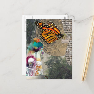 Carte Postale Collage mixte de squelettes