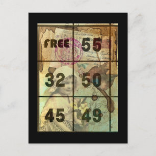 Carte Postale Collage numérique vintage