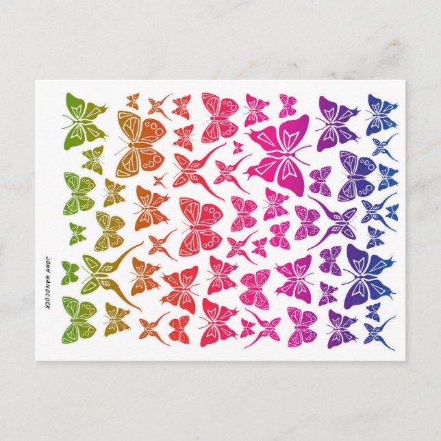 Carte Postale Collage papillon (Devant)