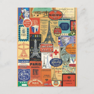 Carte Postale Collage Paris
