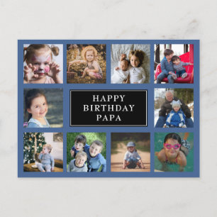 Carte postale Collage photo Anniversaire amusant