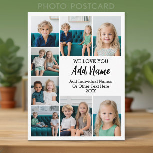 Carte Postale Collage photo blanc moderne 8 - Nous aimons grand-