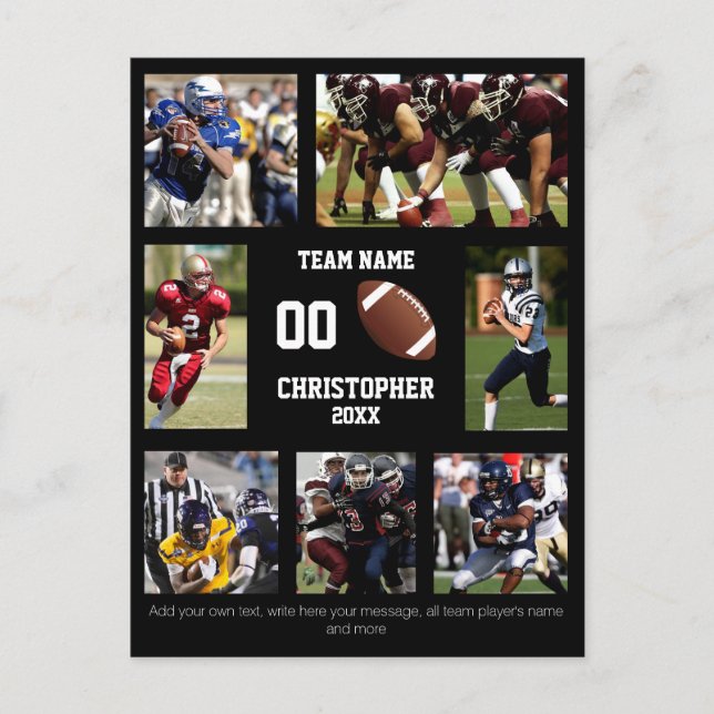 Carte Postale Collage photo de football (Devant)