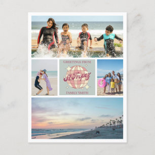 Carte Postale Collage photo Famille St Tropez Vacances amis