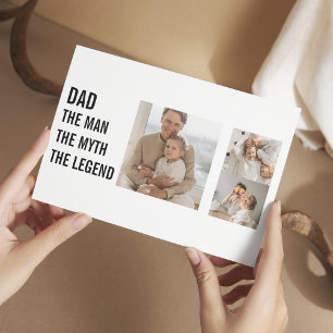 Carte Postale Collage Photo Moderne   Cadeau Papa