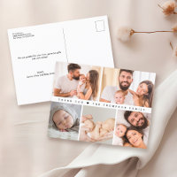 Collage photo personnalisé Baby shower simple merc