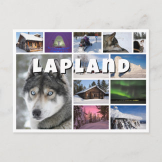 Carte Postale Collage photo souvenir de Laponie
