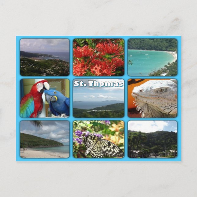 Carte postale Collage photo St. Thomas (Devant)