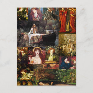 Carte Postale Collage pré-Raphaélite