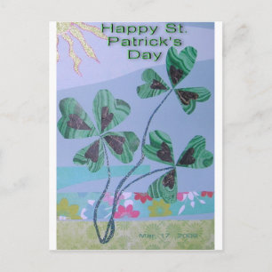 Carte Postale Collage shamrock