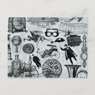 Carte Postale Collage Steampunk Numéro 2