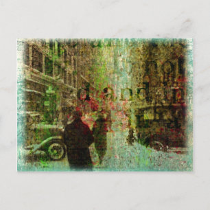 Carte Postale Collage vintage Kansas City Grunge